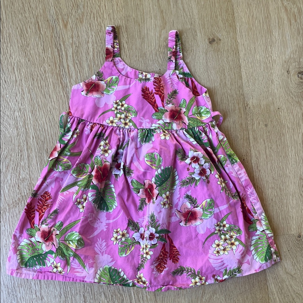 Pink Hawaiian Floral Sundress